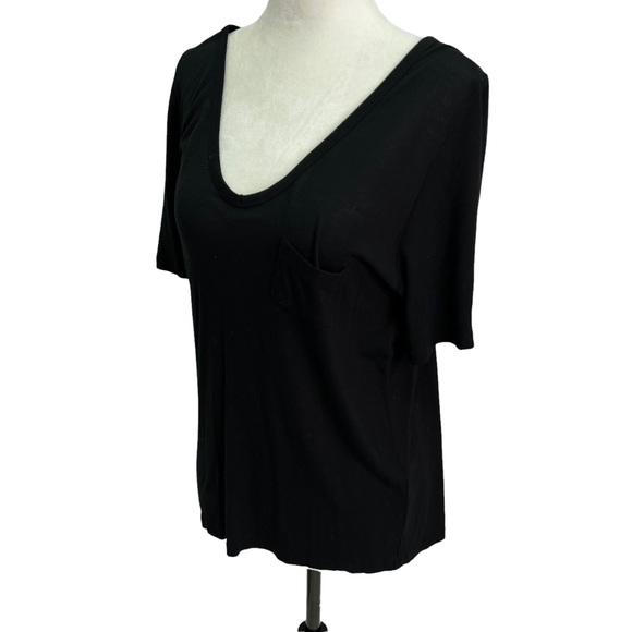 Aritzia Wilfred🖤LIBRE T-Shirt V-Neck Black XS - Picture 5 of 11